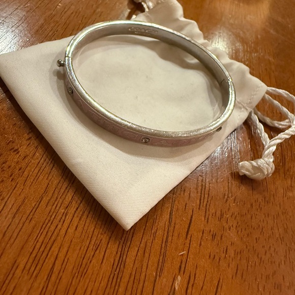 Coach Silver-Tone Signature Cuff Bracelet - Picture 6 of 6